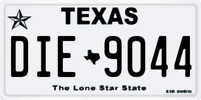 TX license plate DIE9044