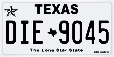 TX license plate DIE9045