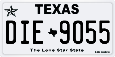 TX license plate DIE9055