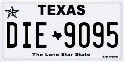 TX license plate DIE9095