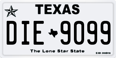 TX license plate DIE9099