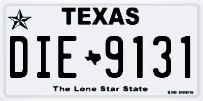 TX license plate DIE9131