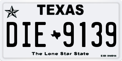 TX license plate DIE9139
