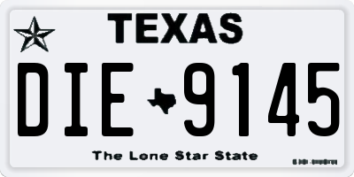 TX license plate DIE9145