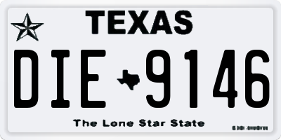 TX license plate DIE9146