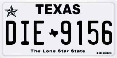 TX license plate DIE9156