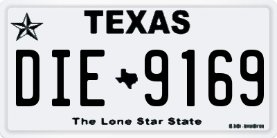 TX license plate DIE9169