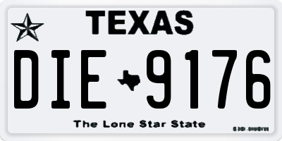 TX license plate DIE9176