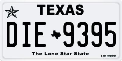 TX license plate DIE9395