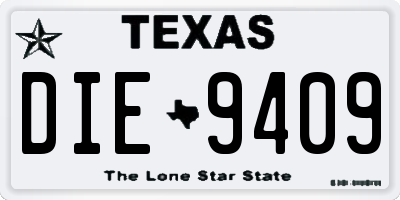 TX license plate DIE9409