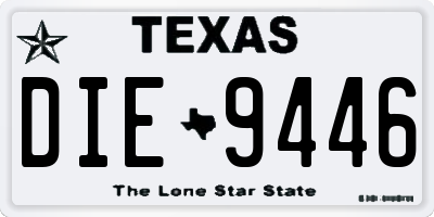 TX license plate DIE9446