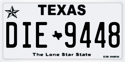 TX license plate DIE9448