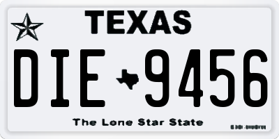 TX license plate DIE9456