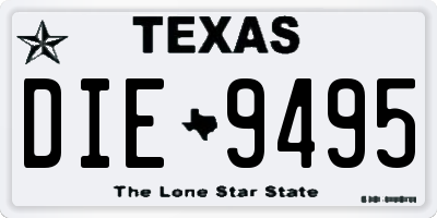 TX license plate DIE9495