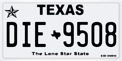 TX license plate DIE9508