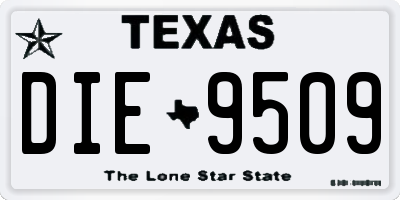 TX license plate DIE9509