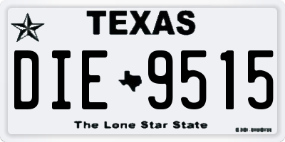 TX license plate DIE9515