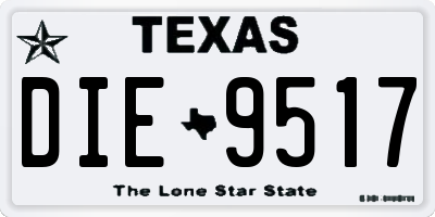 TX license plate DIE9517