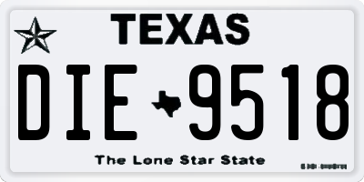 TX license plate DIE9518