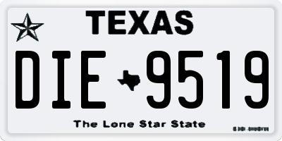 TX license plate DIE9519