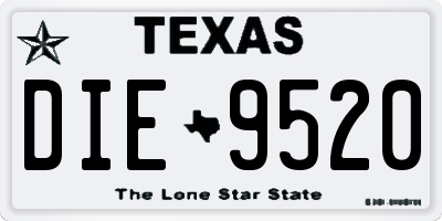 TX license plate DIE9520