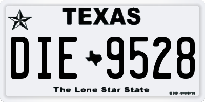 TX license plate DIE9528