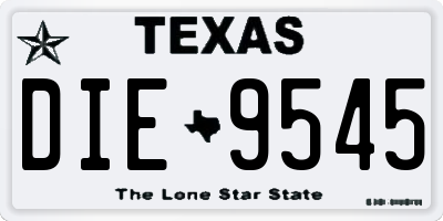 TX license plate DIE9545
