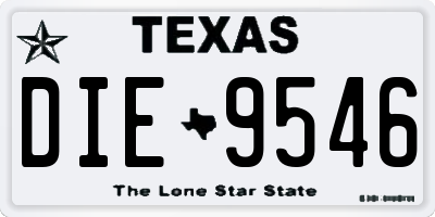 TX license plate DIE9546