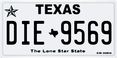 TX license plate DIE9569