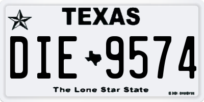 TX license plate DIE9574