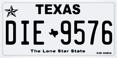 TX license plate DIE9576