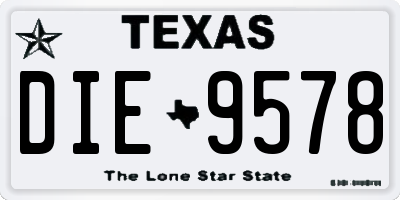 TX license plate DIE9578