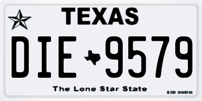 TX license plate DIE9579