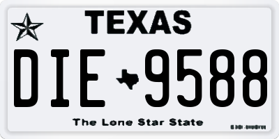 TX license plate DIE9588
