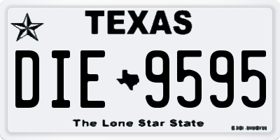 TX license plate DIE9595