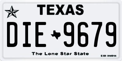 TX license plate DIE9679