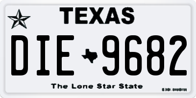 TX license plate DIE9682