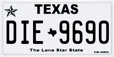 TX license plate DIE9690