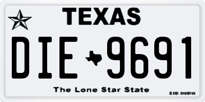 TX license plate DIE9691