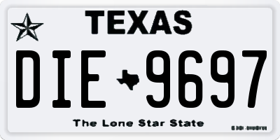 TX license plate DIE9697