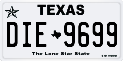 TX license plate DIE9699