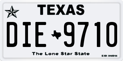 TX license plate DIE9710