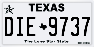 TX license plate DIE9737