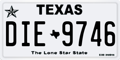 TX license plate DIE9746