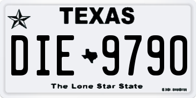 TX license plate DIE9790