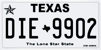 TX license plate DIE9902
