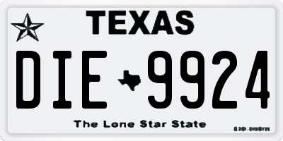 TX license plate DIE9924