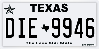 TX license plate DIE9946