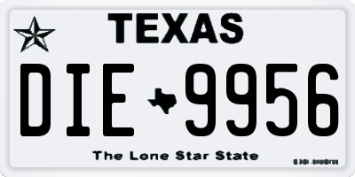 TX license plate DIE9956