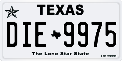 TX license plate DIE9975